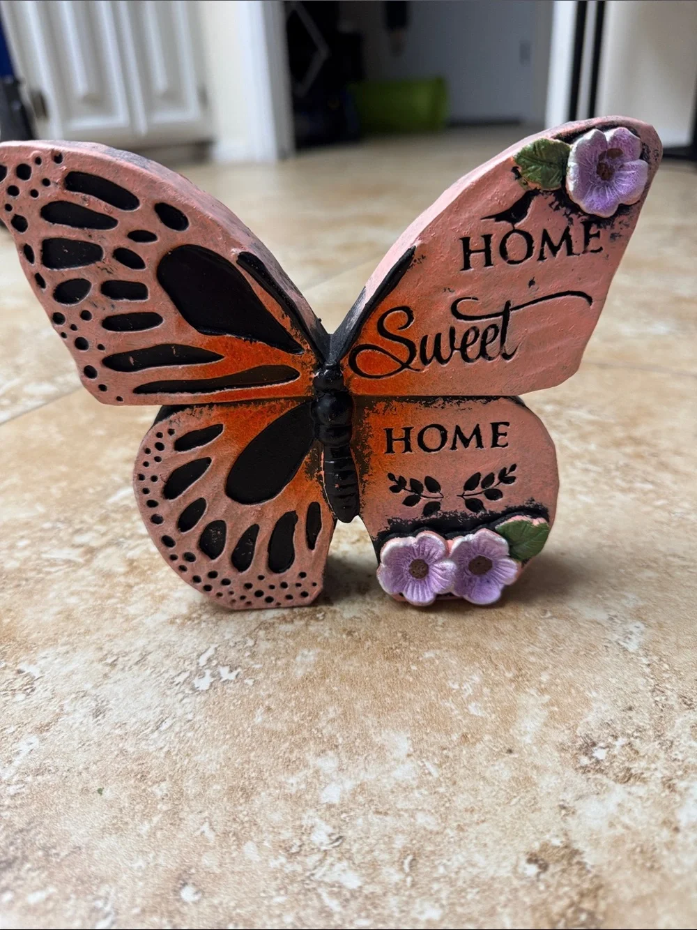 Home Sweet Home Pink Butterfly Wall Decor